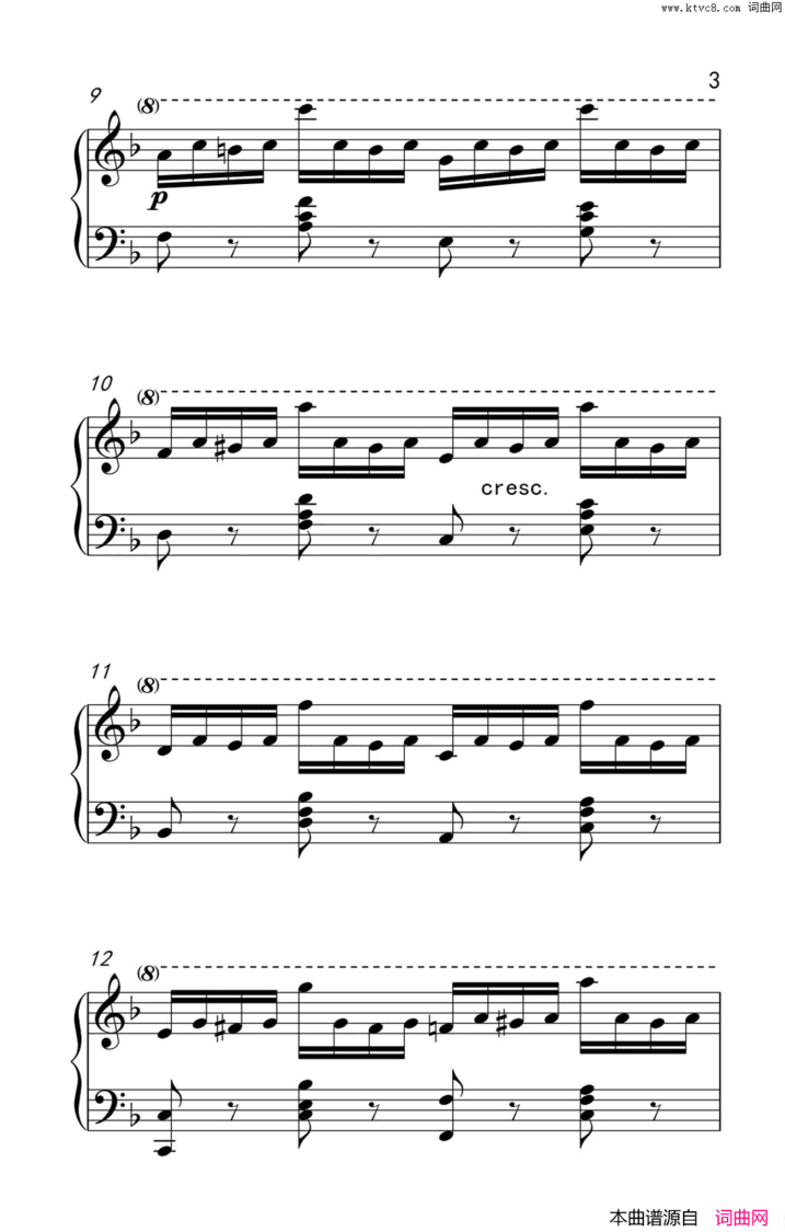 第七级2.练习曲中央音乐学院钢琴业余考级教程7-9级第七级2.练习曲中央音乐学院 钢琴业余考级教程 7-9级简谱