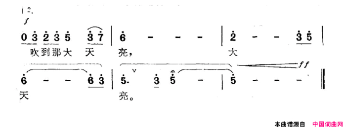 黄河唢呐赵越词洪飞夏平曲黄河唢呐赵越词 洪飞 夏平曲简谱