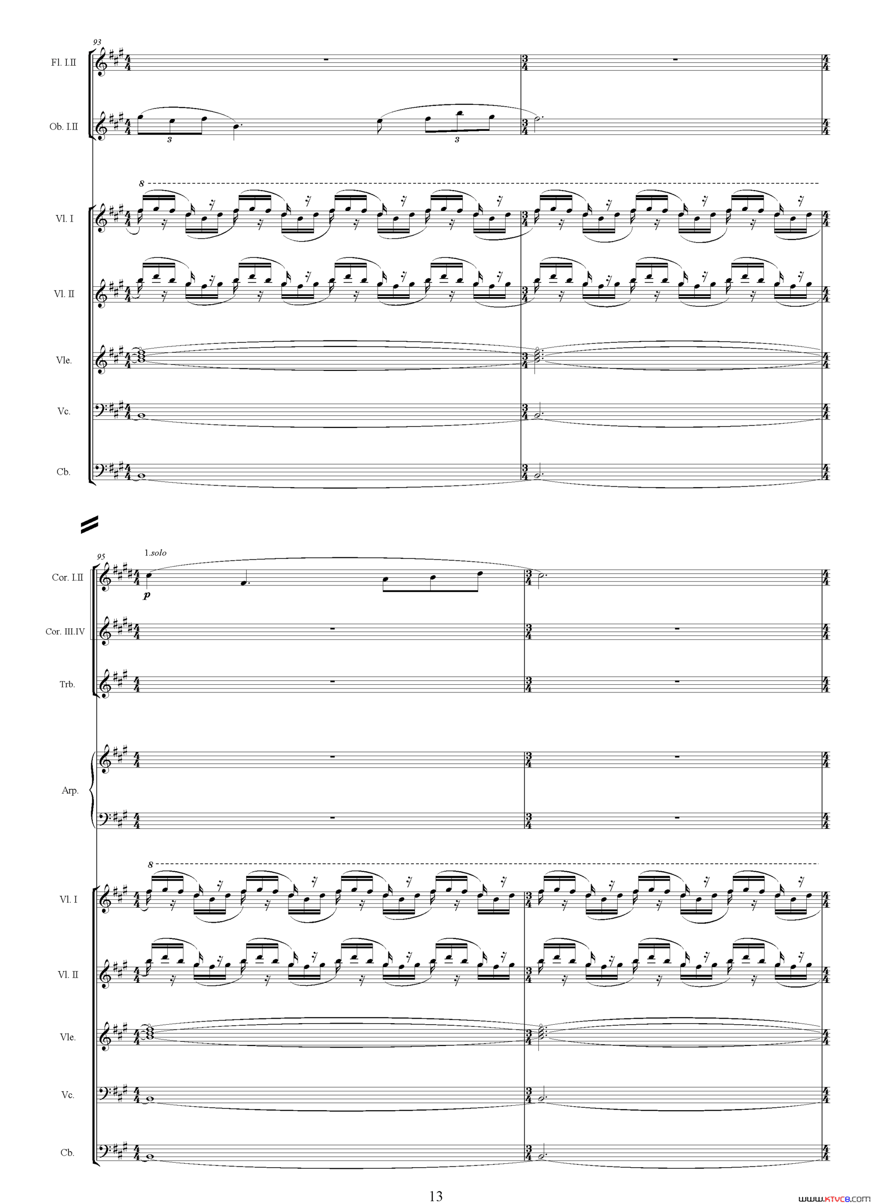 如意影片《如意》主题曲、总谱简谱