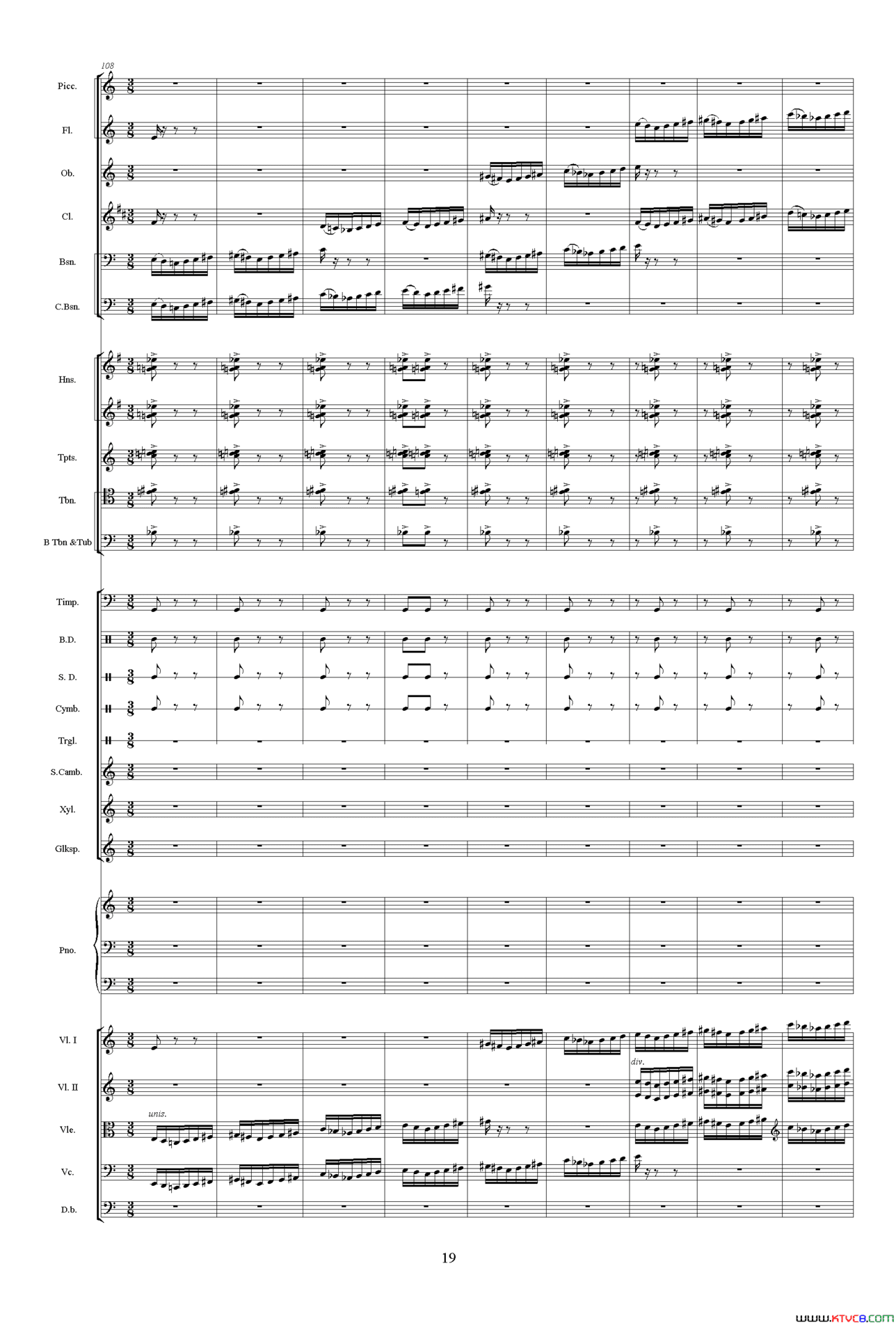 惠洲大战《中山颂·交响组曲》之三交响乐队总谱简谱