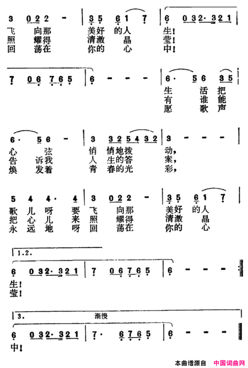 人生之歌电视片《人生的答案》插曲简谱