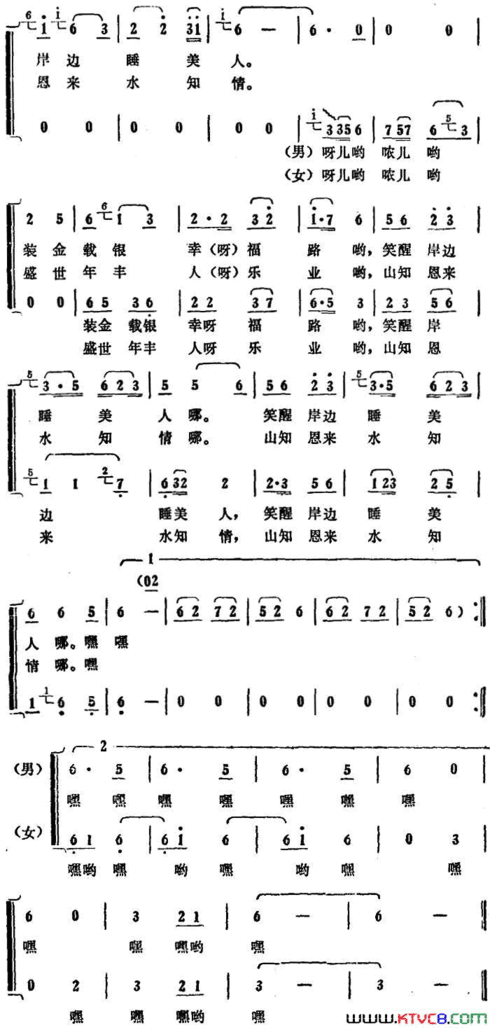 碧波板桨画中行电视片《一路欢笑》插曲简谱