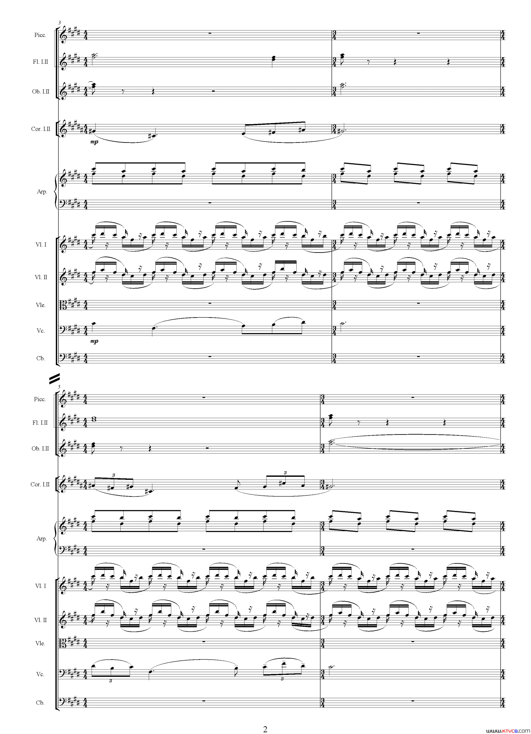 如意影片《如意》主题曲、总谱简谱