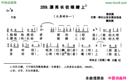 漂亮长在眼睛上简谱