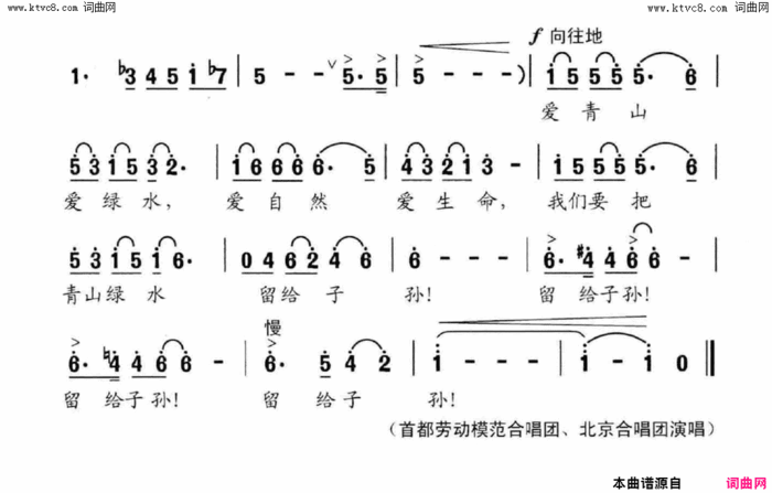 尾声·绿水青山简谱