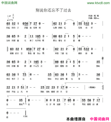 别说你还忘不了过去简谱