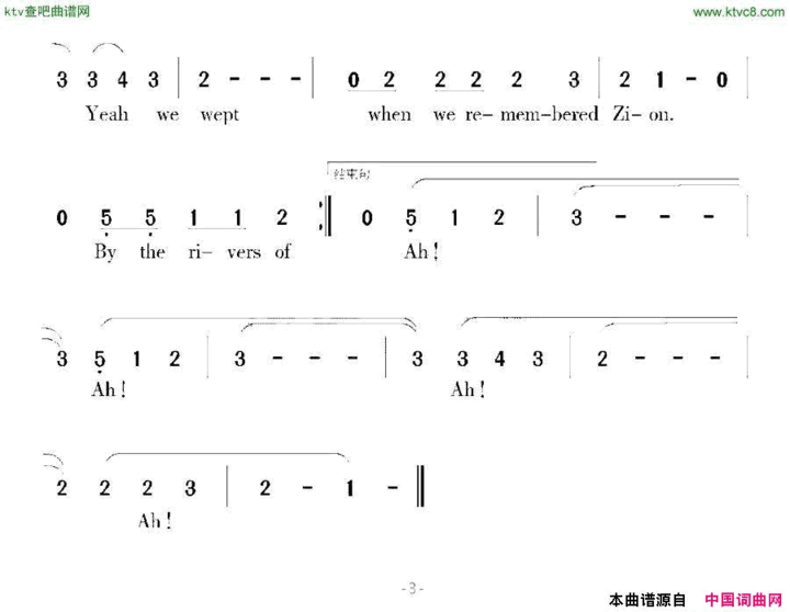 [美]巴比伦河简谱