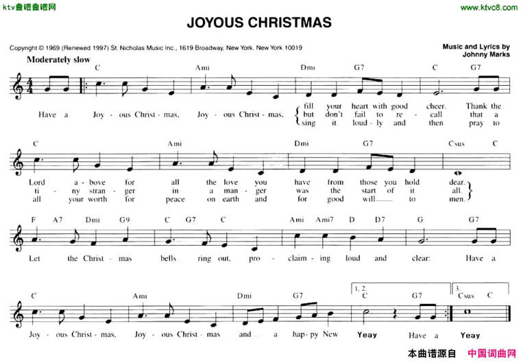 JOYOUSCHRISTMAS简谱