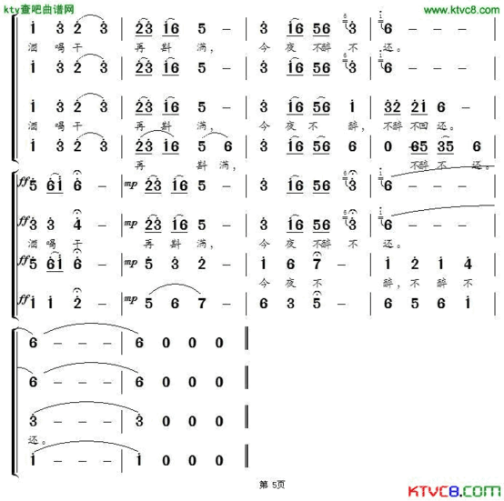 鸿雁电视剧《东归英雄》片尾曲简谱