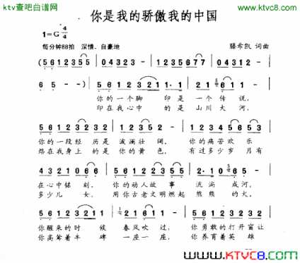 你是我的骄傲我的中国简谱