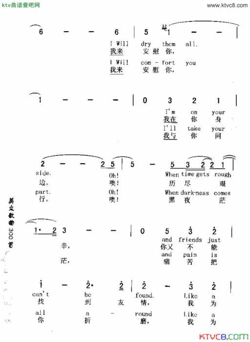 BRIDGEOVERTROUBLEDWATER忧愁河上的金桥简谱