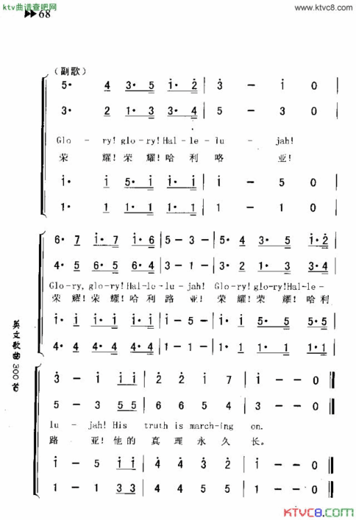 BATTLEHYMNOFTHEREPUBLIC共和国战歌简谱