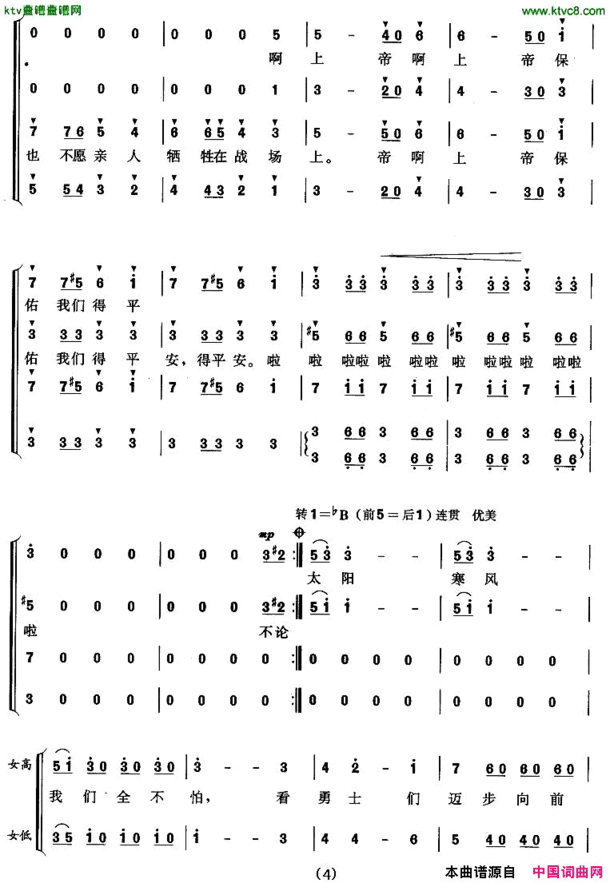 拉德斯基进行曲混声合唱[奥]简谱