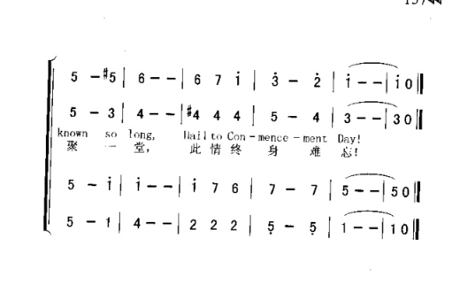 COMMENCEMENTSONG毕业歌简谱