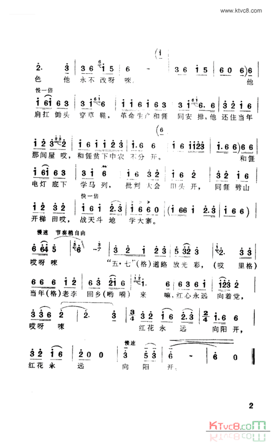 当年老李回乡来简谱