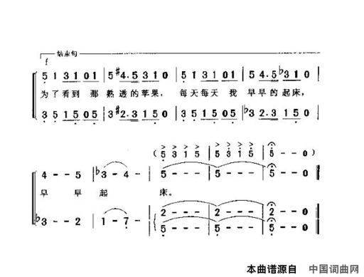 太阳-熟透的苹果简谱