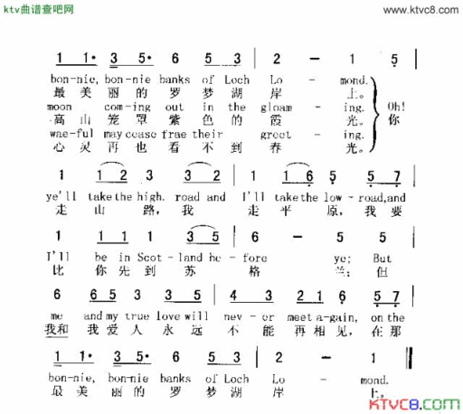 LOCHLOMOND罗孟瑚简谱