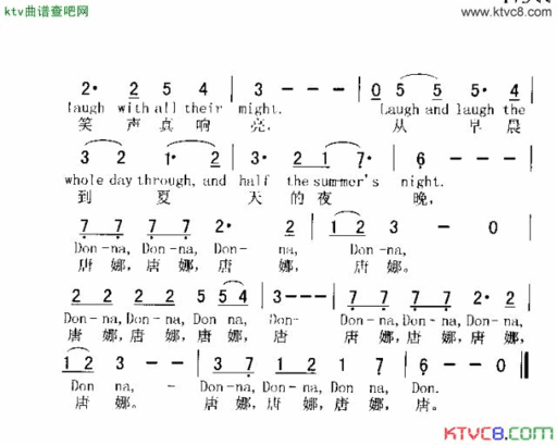 DONNADONNA唐娜唐娜简谱