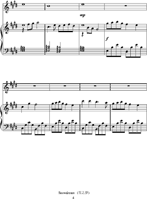 Snowdreams-雪之梦简谱