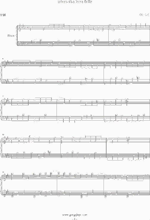 whenthelovefalls简谱