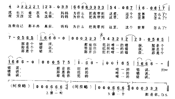 错误简谱