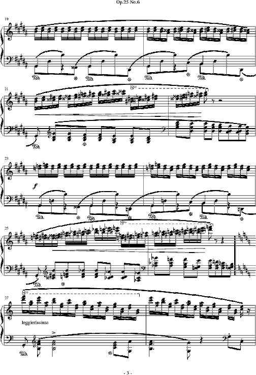 肖邦练习曲Op.25No.6简谱