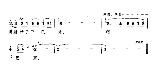 三峡桔子红简谱