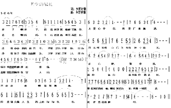 天堂的嘱托简谱