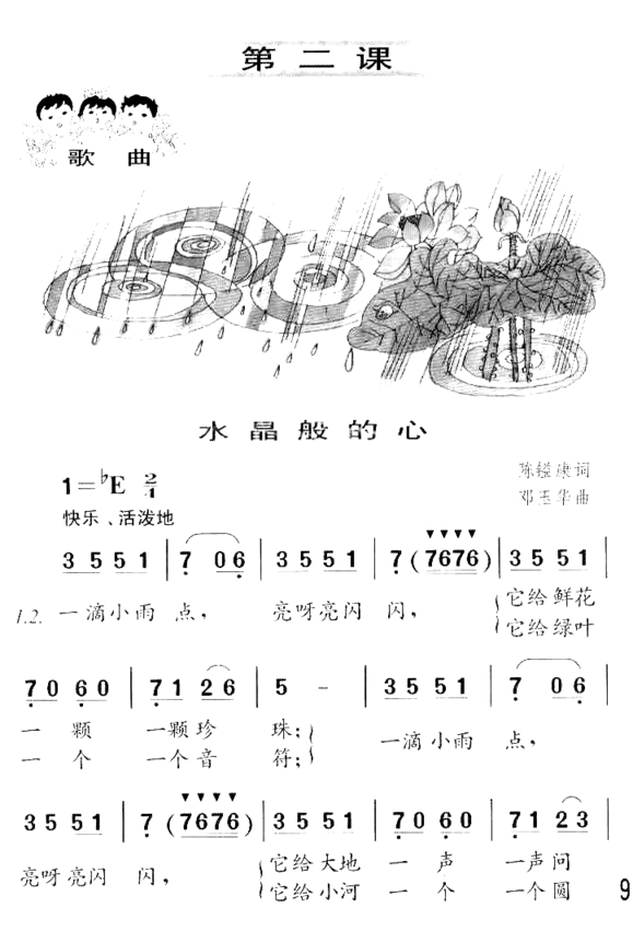 水晶般的心童声独唱简谱