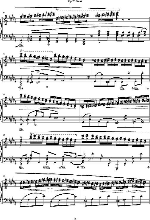 肖邦练习曲Op.25No.6简谱