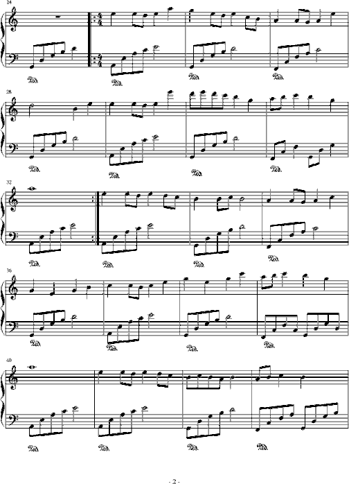 四季组曲之冬隐简谱