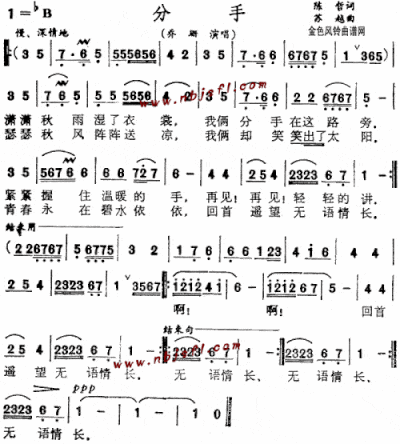 分手--乔珊简谱