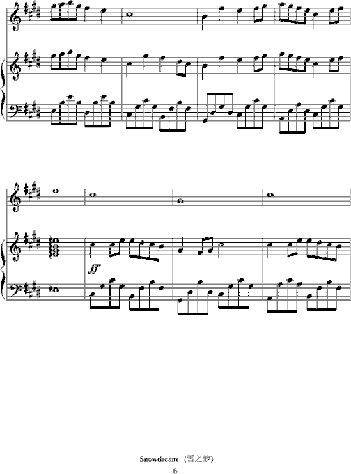 Snowdreams-雪之梦简谱