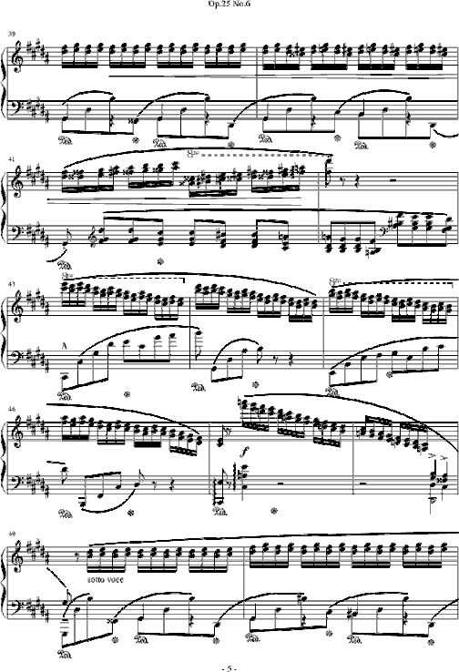 肖邦练习曲Op.25No.6简谱