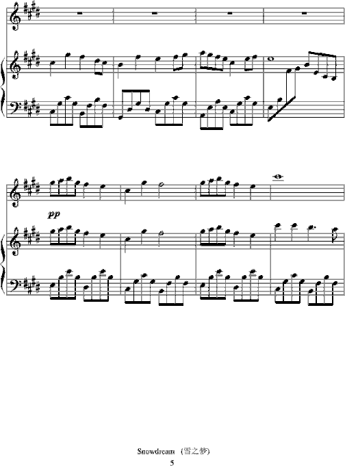 Snowdreams-雪之梦简谱