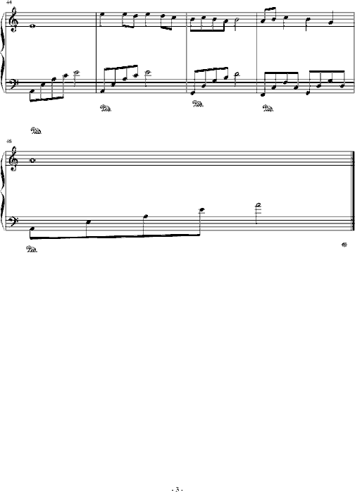 四季组曲之冬隐简谱