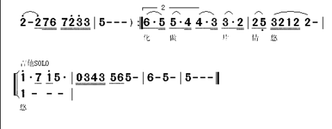化作一片情悠悠《杏林深处》简谱