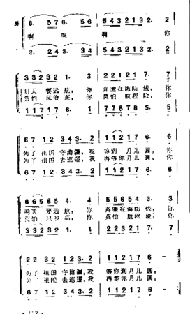 亲人送别金沙滩简谱