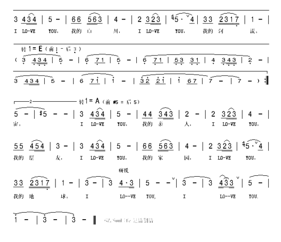 SampleText简谱