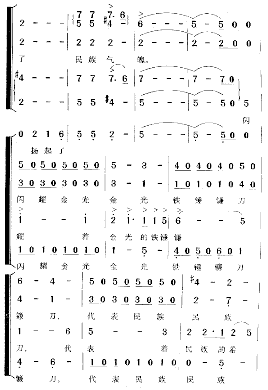 在灿烂阳光下合唱谱简谱