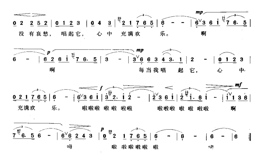 妈妈留给我一首歌简谱