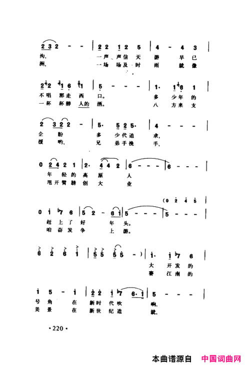 颂歌献给伟大的党歌曲集201-250简谱