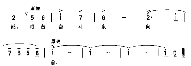 回延安简谱