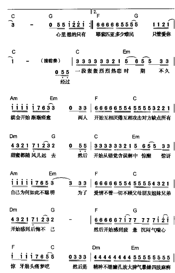 恋爱症候群简谱