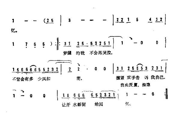 梦醒的我简谱