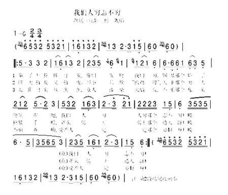 我们人穷志不穷简谱