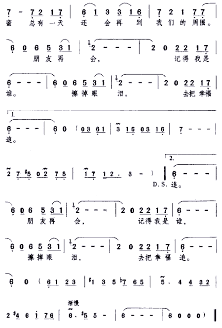 别离--邓丽君简谱