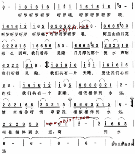 阿里山新歌--张燕简谱