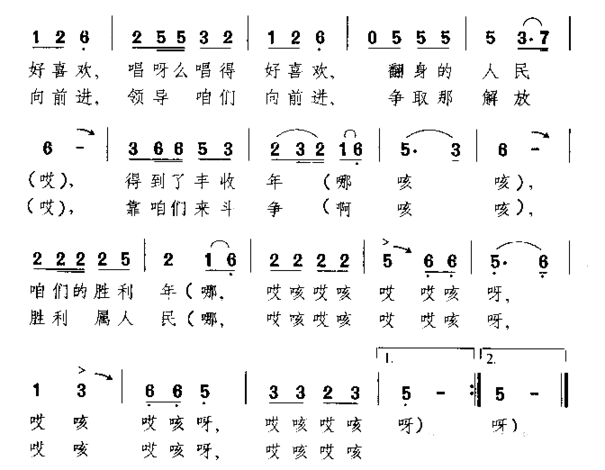 咱们的救星共产党东北民歌简谱