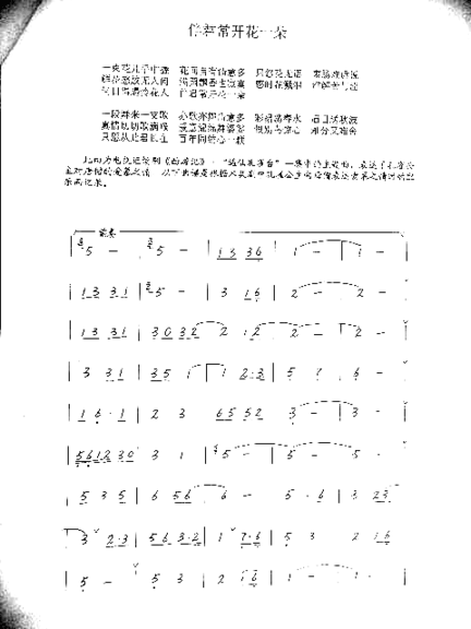 伴君常开花一朵西游记简谱